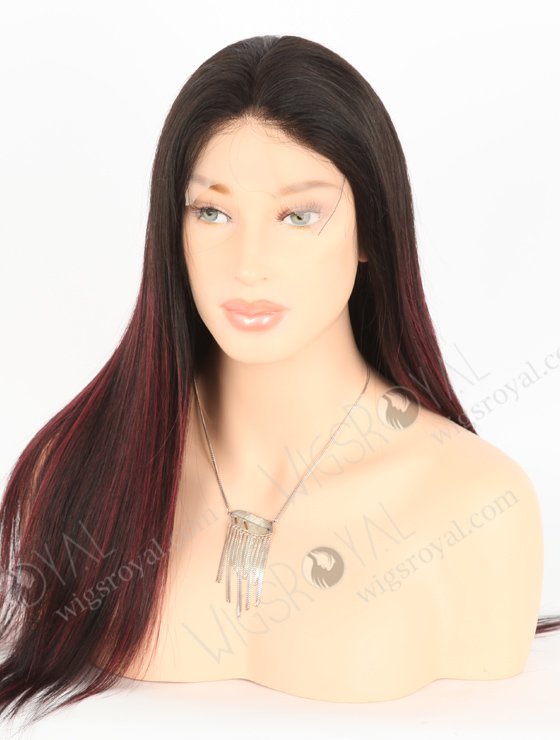 Fashion Highlight Red Color Silky Straight Lace Front Wig WR-CLF-052-24520