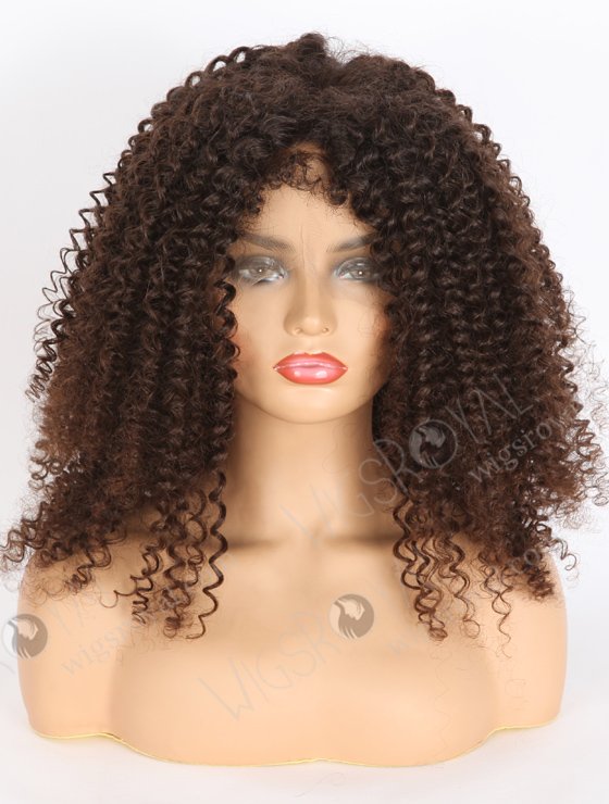 Natural Color Close To Brown Kinky Curly Human Hair With Wide Elastic Band WR-LW-135-24484