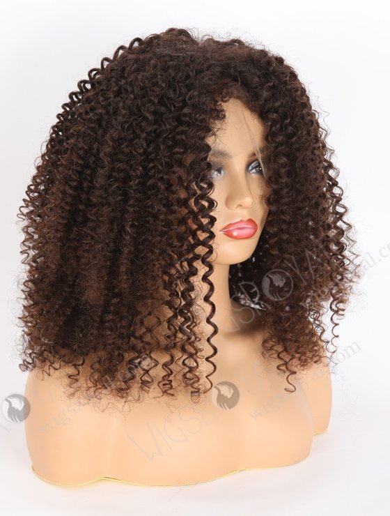 Natural Color Close To Brown Kinky Curly Human Hair With Wide Elastic Band WR-LW-135-24485