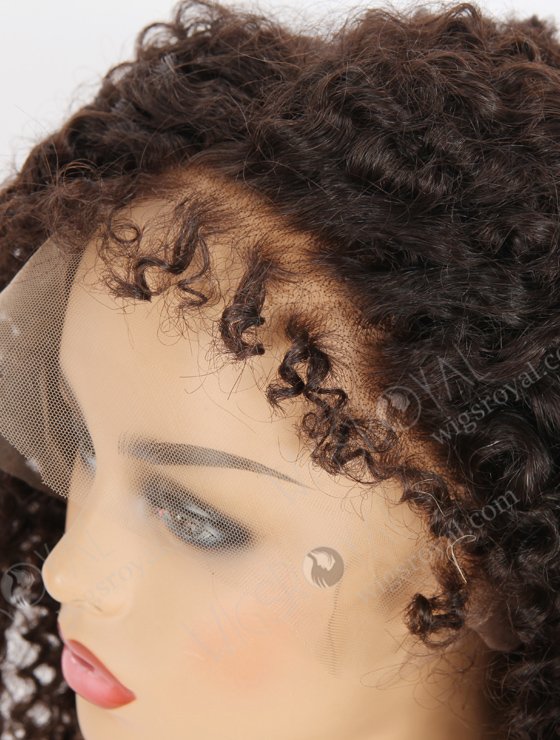 Natural Color Close To Brown Kinky Curly Human Hair With Wide Elastic Band WR-LW-135-24488