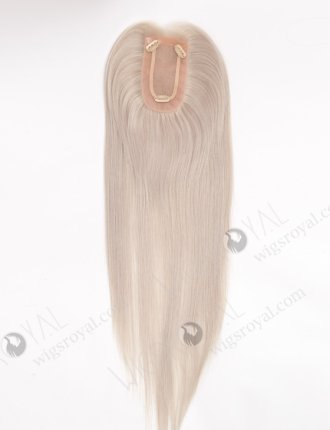 Natural Looking Lace Front Small Monofilament Hair Topper for Thinning Hair High Quality Platinum Gray European Hair Topper-168