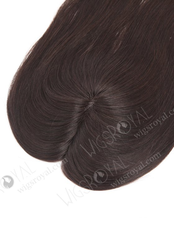 In Stock 2.75"*5.25" European Virgin Hair 20" Straight 2# Color Monofilament Hair Topper Topper-172-24648