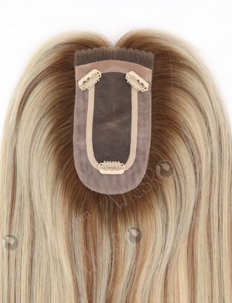Long Human Hair Toppers With Brown Roots Color Topper-166