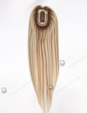 Long Human Hair Toppers With Brown Roots Color Topper-166