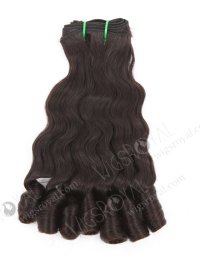 In Stock 5A Peruvian Virgin Hair 14" Double Drawn Wavy With Curl Tip Natural Color Machine Weft SM-6162