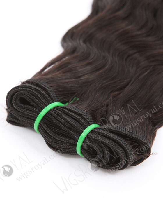 In Stock 5A Peruvian Virgin Hair 14" Double Drawn Wavy With Curl Tip Natural Color Machine Weft SM-6162-24741
