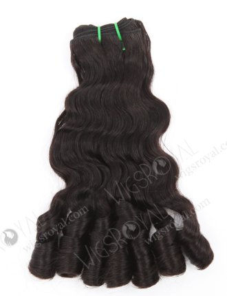 In Stock 5A Peruvian Virgin Hair 14" Double Drawn Wavy With Curl Tip 1b# Color Machine Weft SM-6163