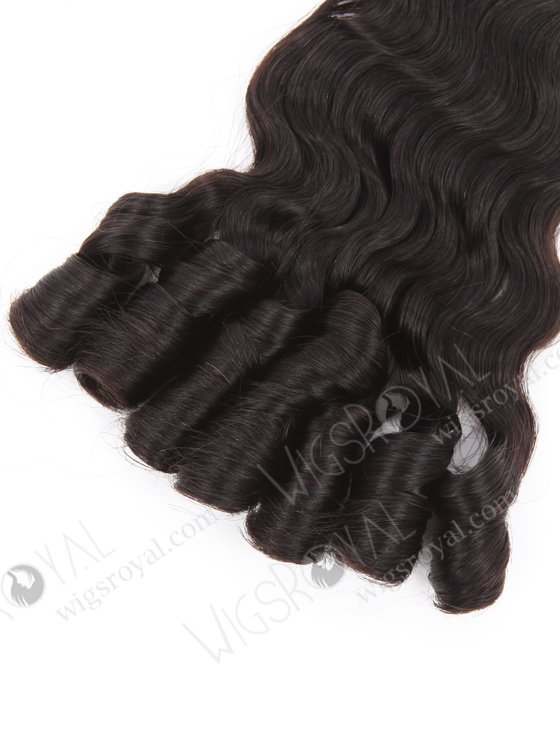 In Stock 5A Peruvian Virgin Hair 14" Double Drawn Wavy With Curl Tip 1b# Color Machine Weft SM-6163-24728