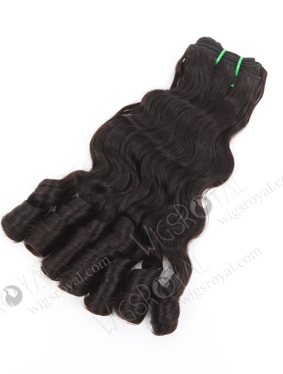 In Stock 5A Peruvian Virgin Hair 14" Double Drawn Wavy With Curl Tip 1b# Color Machine Weft SM-6163-24729