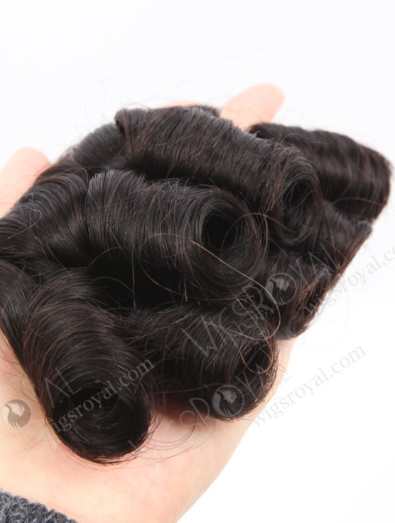 In Stock 5A Peruvian Virgin Hair 14" Double Drawn Wavy With Curl Tip 1b# Color Machine Weft SM-6163-24733