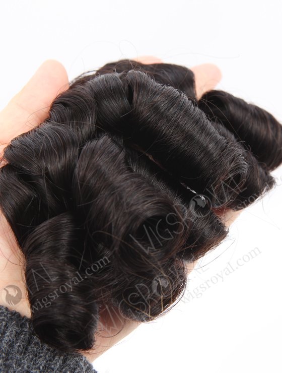 In Stock 5A Peruvian Virgin Hair 14" Double Drawn Wavy With Curl Tip 1b# Color Machine Weft SM-6163-24734