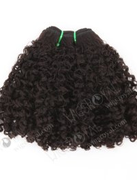 In Stock 5A Peruvian Virgin Hair 12" Double Drawn Abby Curl Natural Color Machine Weft SM-6161