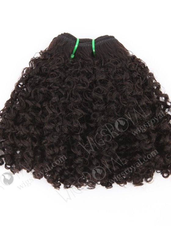 In Stock 5A Peruvian Virgin Hair 12" Double Drawn Abby Curl Natural Color Machine Weft SM-6161