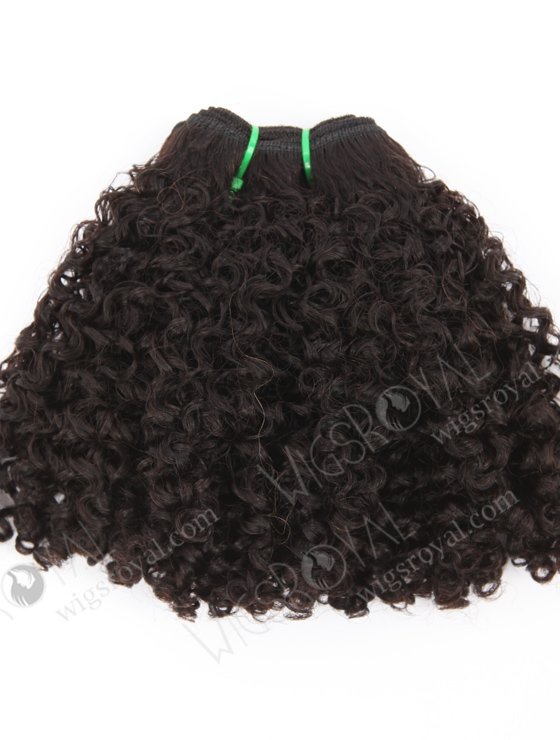 In Stock 5A Peruvian Virgin Hair 12" Double Drawn Abby Curl Natural Color Machine Weft SM-6161-24745