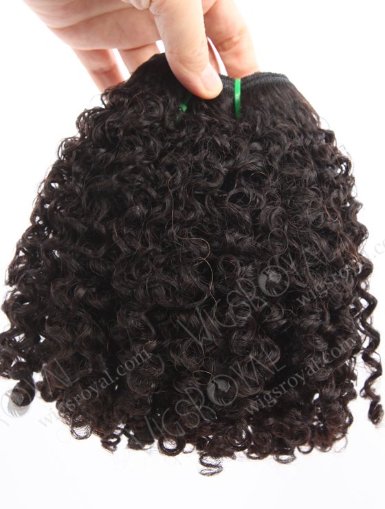 In Stock 5A Peruvian Virgin Hair 12" Double Drawn Abby Curl Natural Color Machine Weft SM-6161-24750