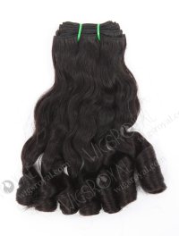 In Stock 5A Peruvian Virgin Hair 12" Double Drawn Wavy With Curl Tip 1b# Color Machine Weft SM-6164
