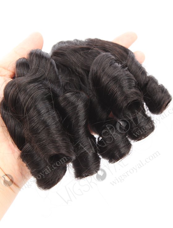 In Stock 5A Peruvian Virgin Hair 12" Double Drawn Wavy With Curl Tip 1b# Color Machine Weft SM-6164-24722