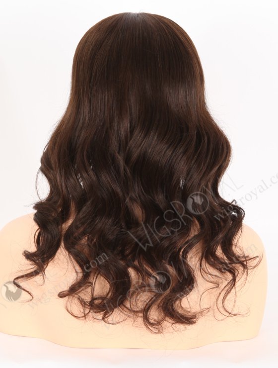 In Stock European Virgin Hair 16" Beach Wave 2a# Color Lace Front Silk Top Glueless Wig GLL-08058-24822