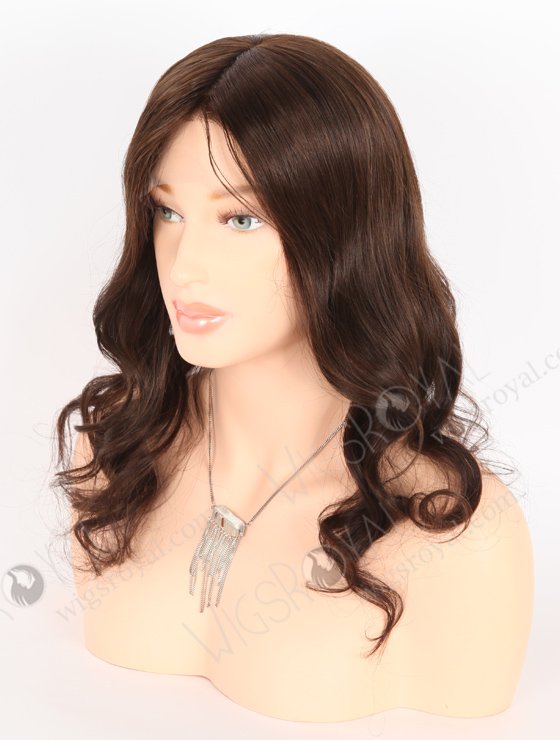 In Stock European Virgin Hair 16" Beach Wave 2a# Color Lace Front Silk Top Glueless Wig GLL-08058-24823
