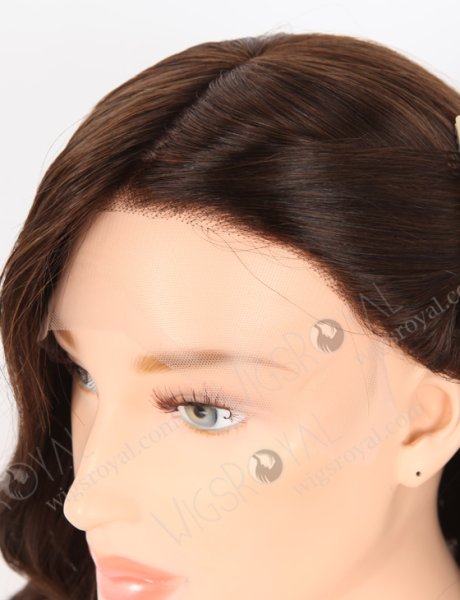 In Stock European Virgin Hair 16" Beach Wave 2a# Color Lace Front Silk Top Glueless Wig GLL-08058