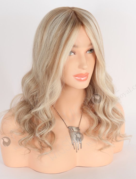 Popular White Color Glueless Wig With Brown Roots Color GLL-08060-24927