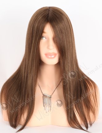 In Stock European Virgin Hair 16" Straight 3/9# Evenly Blended Silk Top Glueless Wig GL-08002