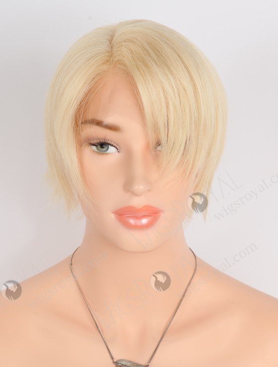 Short Pixie Cut Lace Front Wigs Blonde 613  European Virgin Hair WR-CLF-053-24986