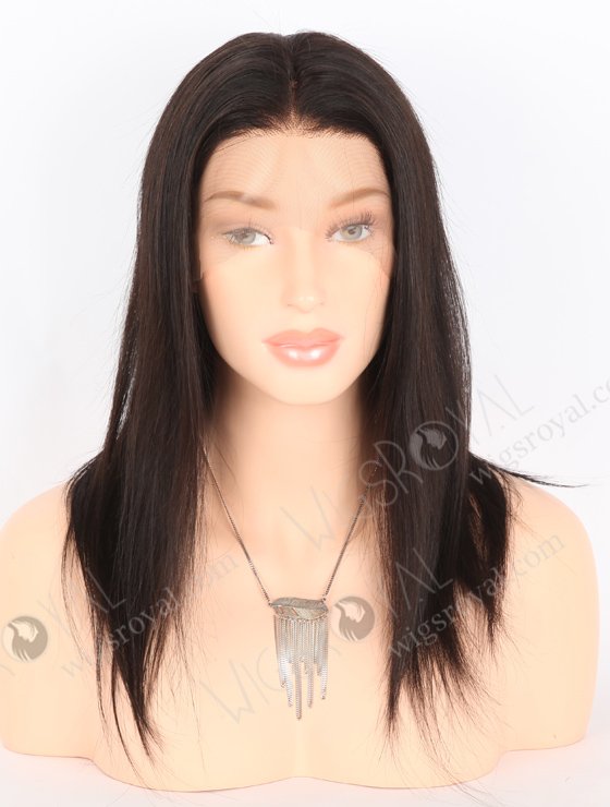 In Stock Brazilian Virgin Hair 14" Straight Natural Color Full Lace Wig FLW-04008