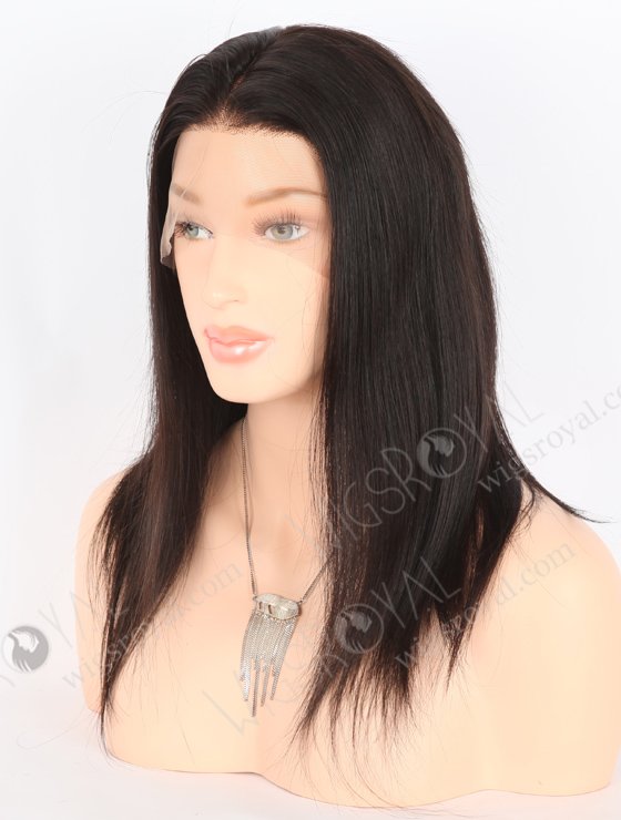 In Stock Brazilian Virgin Hair 14" Straight Natural Color Full Lace Wig FLW-04008-25035