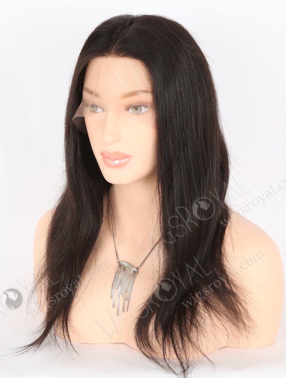 In Stock Brazilian Virgin Hair 16" Straight Natural Color Full Lace Wig FLW-04023-25066