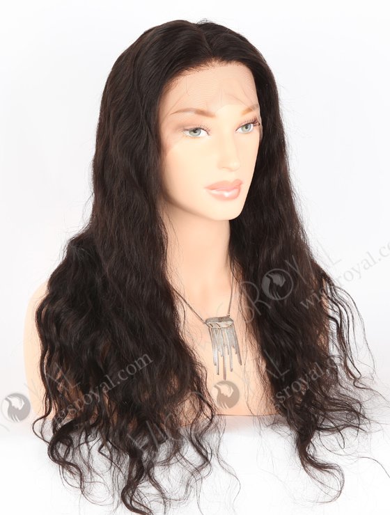 In Stock Brazilian Virgin Hair 22" Natural Wave Natural Color Full Lace Wig FLW-04206-25107