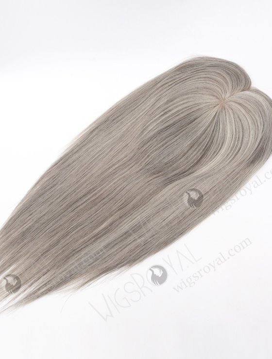 Grey Color All One Length European Human Hair Toppers For White Women WR-TC-087-25182