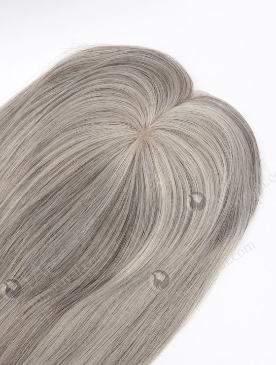 Grey Color All One Length European Human Hair Toppers For White Women WR-TC-087-25184