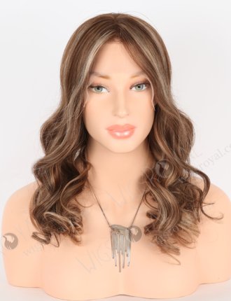 High Quality Fabulous Caramel Latte Color 16 Inch Human Hair Glueless Lace Front Wigs for Ladies with Thinning Hair RLF-08013