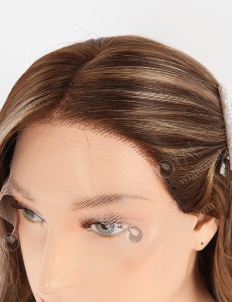 High Quality Fabulous Caramel Latte Color 16 Inch Human Hair Glueless Lace Front Wigs for Ladies with Thinning Hair RLF-08013