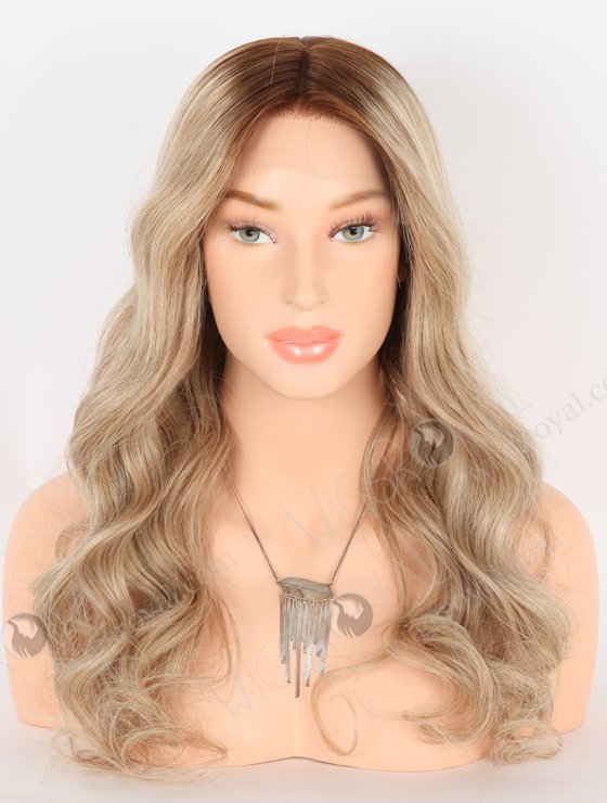 In Stock European Virgin Hair 20" Beach Wave B116 Color Lace Front Silk Top Glueless Wig GLL-08063-25275