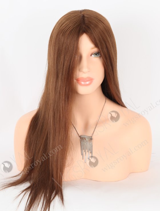 Chic Chestnut Brown Glueless Wig With Silk Top GL-04018-25255