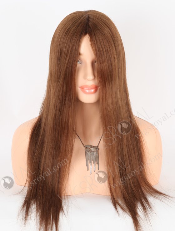Chic Chestnut Brown Glueless Wig With Silk Top GL-04018