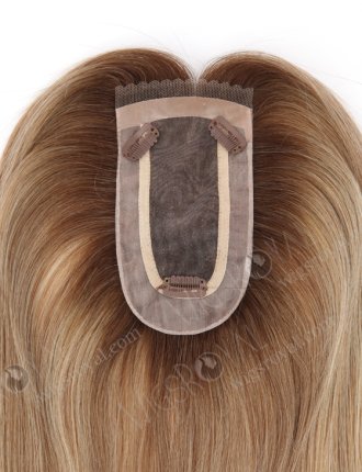 Inexpensive Dark Blonde Hair Topper for Fine Hair Natural Volume Blend Seamlessly Topper-175