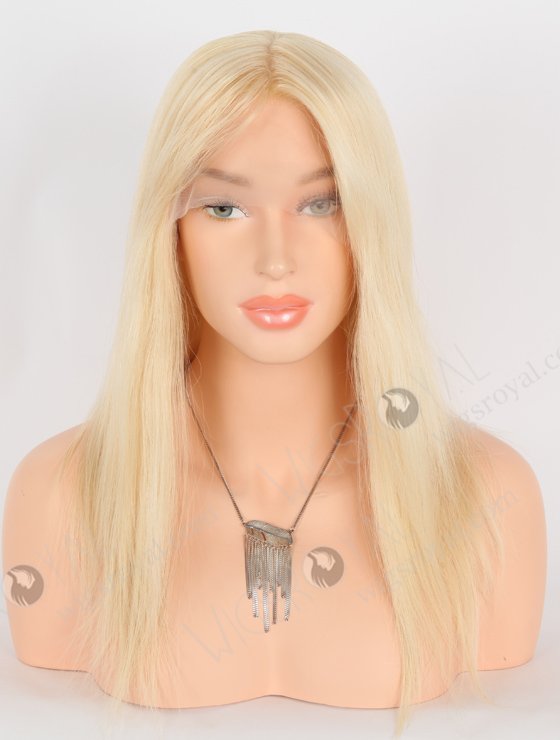 Buy Wigs Online Short Blonde 613 Undetectable Lace Wigs for Caucasian | In Stock European Virgin Hair 14" Straight 613# Color Lace Front Silk Top Glueless Wig GLL-08041-25391
