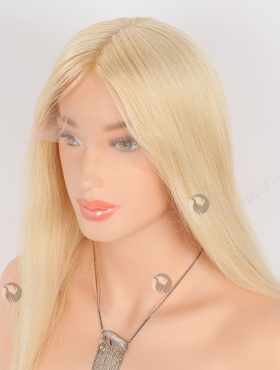 Buy Wigs Online Short Blonde 613 Undetectable Lace Wigs for Caucasian | In Stock European Virgin Hair 14" Straight 613# Color Lace Front Silk Top Glueless Wig GLL-08041-25394