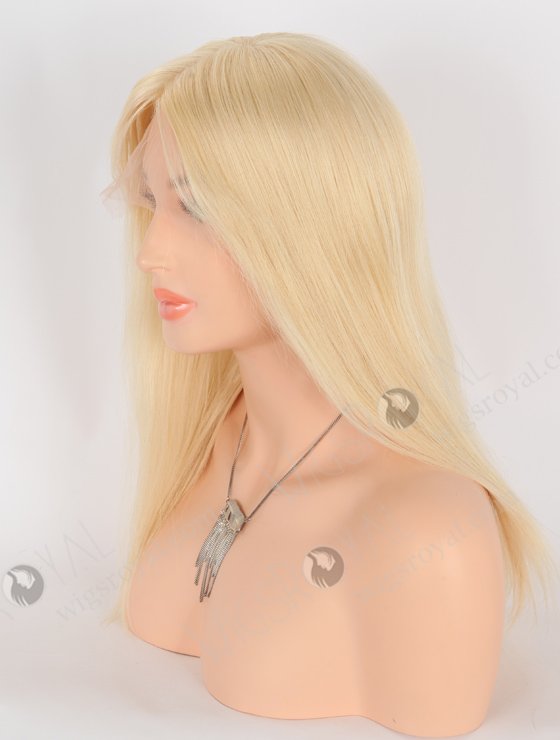 Buy Wigs Online Short Blonde 613 Undetectable Lace Wigs for Caucasian | In Stock European Virgin Hair 14" Straight 613# Color Lace Front Silk Top Glueless Wig GLL-08041-25393