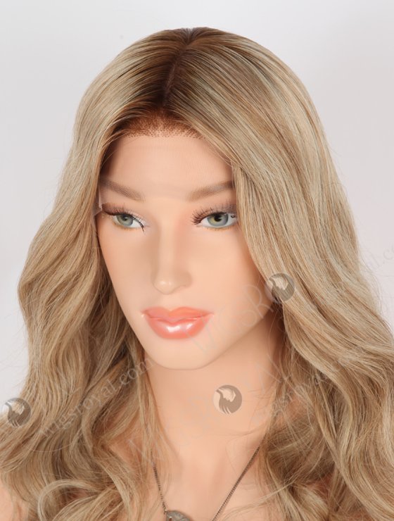 In Stock European Virgin Hair 16" Beach Wave B116 Color Lace Front Silk Top Glueless Wig GLL-08064-25447