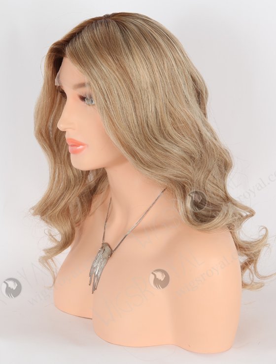 In Stock European Virgin Hair 16" Beach Wave B116 Color Lace Front Silk Top Glueless Wig GLL-08064-25453
