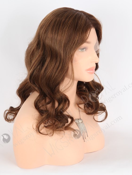 In Stock European Virgin Hair 16" Beach Wave T3/4# With T3/10# Highlights Color Lace Front Wig RLF-08027-25577