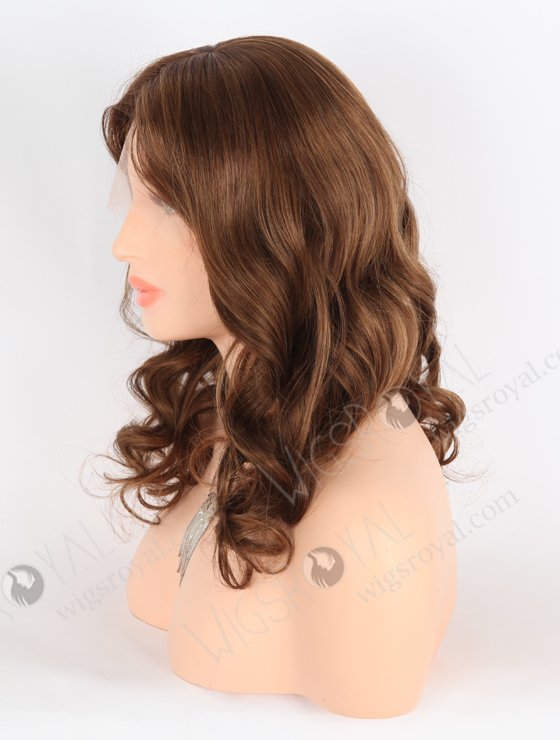 In Stock European Virgin Hair 16" Beach Wave T3/4# With T3/10# Highlights Color Lace Front Wig RLF-08027-25572