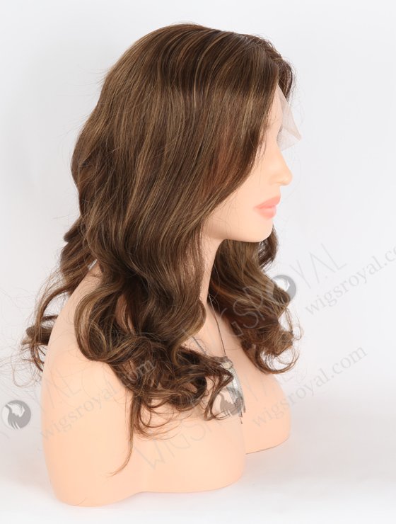 In Stock European Virgin Hair 16" Beach Wave 3# With T3/8# Highlights Color Lace Front Wig RLF-08024-25552