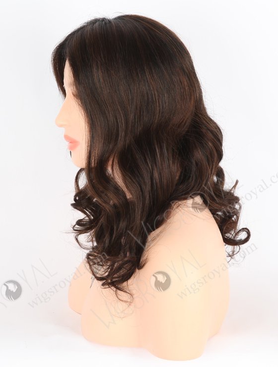 In Stock European Virgin Hair 16" Beach Wave T1/3# With 1# Highlights Color Lace Front Wig RLF-08026-25562