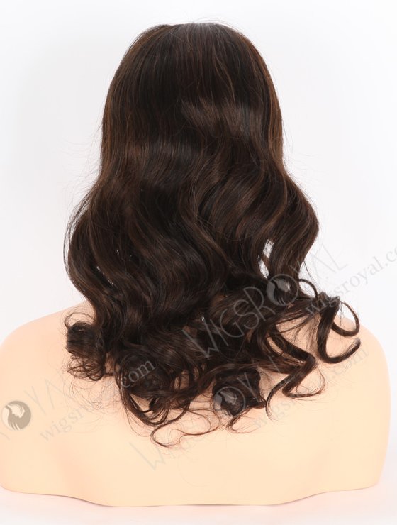 In Stock European Virgin Hair 16" Beach Wave T1/3# With 1# Highlights Color Lace Front Wig RLF-08026-25566