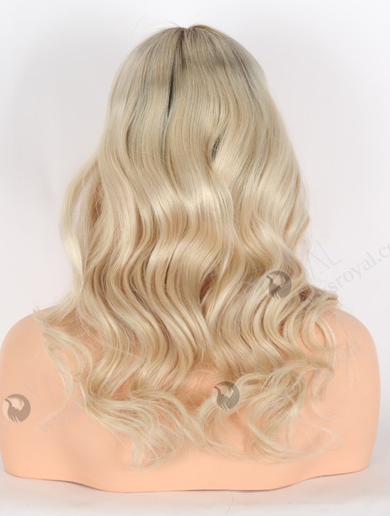 In Stock European Virgin Hair 16" Beach Wave T9#/white Color Lace Front Wig RLF-08028-25588